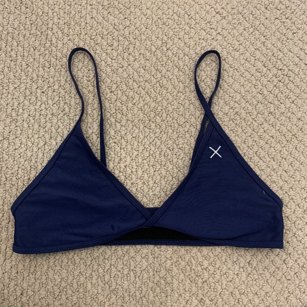 Boutine LA Fitted Bikini Top in Malibu Blue